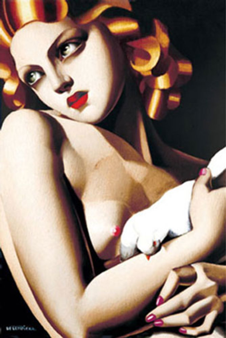 Femme a la Colombe 1996 Limited Edition Print by Tamara de Lempicka Femme a la Colombe 1996 Limited Edition Print by Tamara de Lempicka