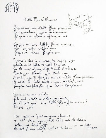 Lyrics: Little Flower Princess Limited Edition Print - John Lennon