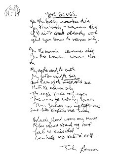 Lyrics: Yer Blues 1995 Limited Edition Print - John Lennon