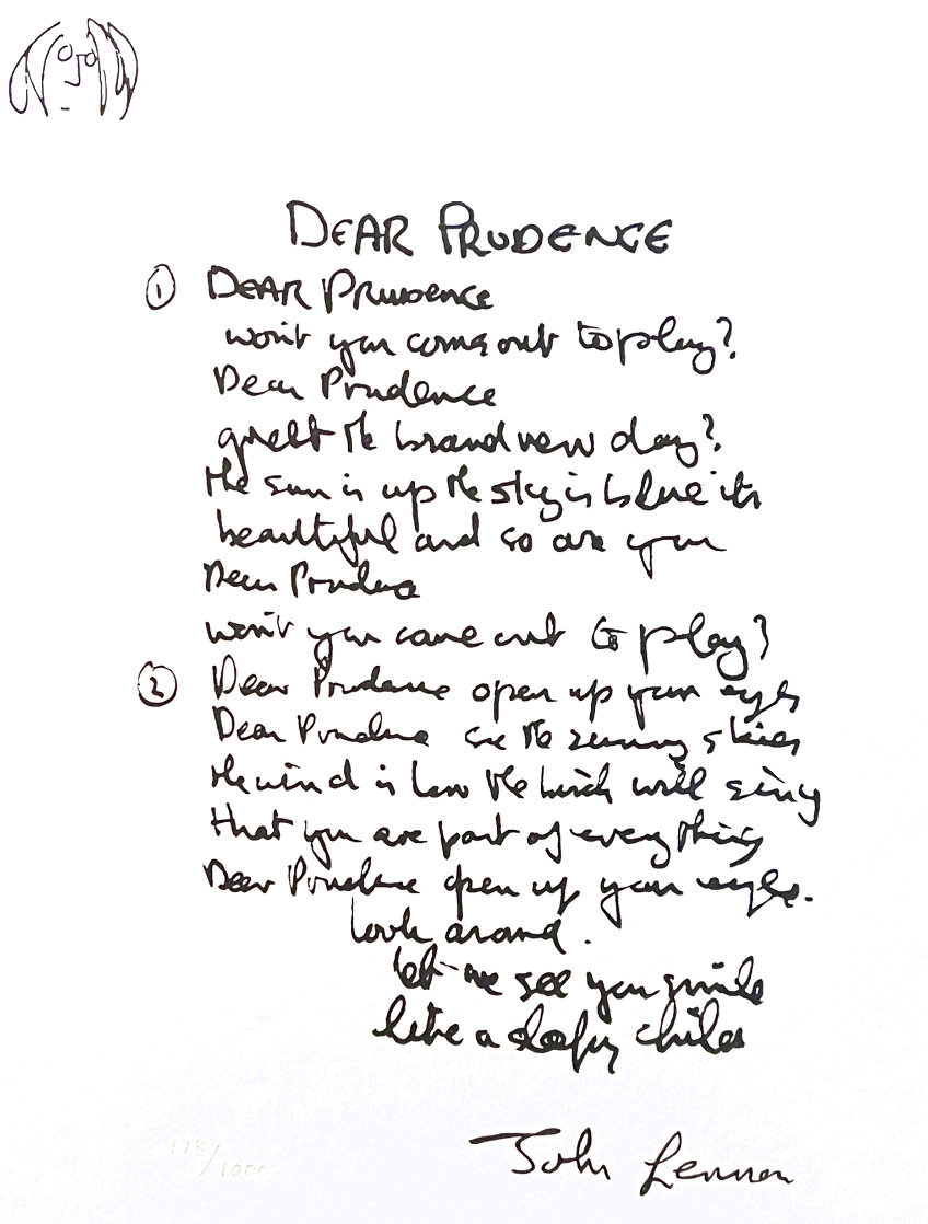 Dear Prudence 2003 Limited Edition Print by John Lennon