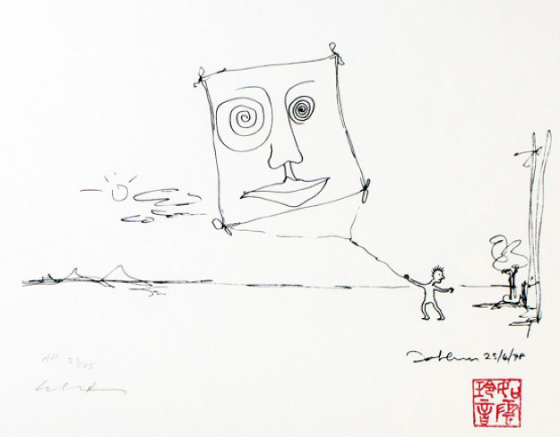 Free As a Bird AP 1995 Limited Edition Print by John Lennon Free As a Bird AP 1995 Limited Edition Print by John Lennon