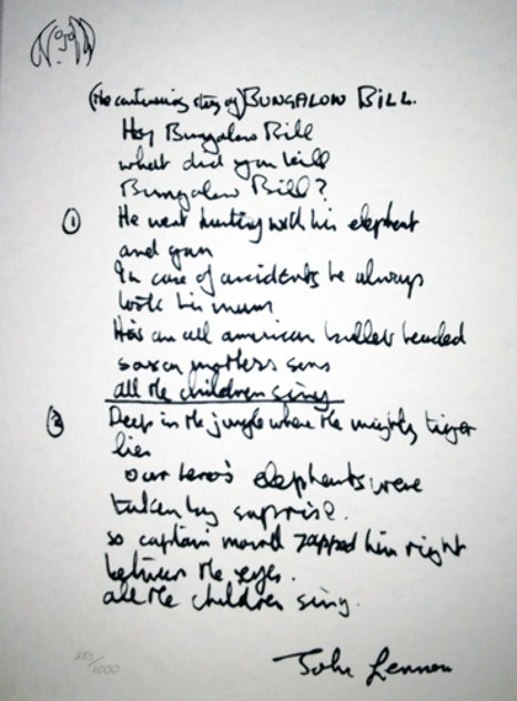 Bungalow Bill Lyrics by John Lennon