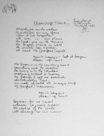 Lyrics: Clean Up Time 1980 Limited Edition Print - John Lennon