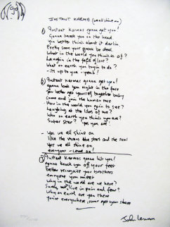 Lyrics: Instant Karma  2002 Limited Edition Print - John Lennon