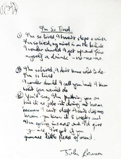 Lyrics: John Lennon The Beatles Years, Set of 12 Prints 1995 Limited Edition Print - John Lennon