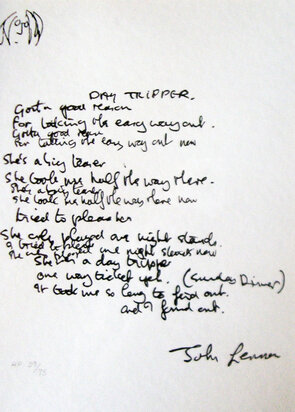 Lyrics: Day Tripper AP 1995 by John Lennon