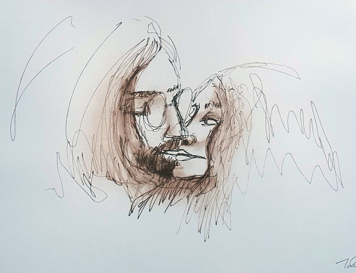 John Lennon and Yoko Ono 2001 Limited Edition Print by John Lennon John Lennon and Yoko Ono 2001 Limited Edition Print by John Lennon