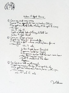 Lyrics: When I Get Home 1997 Limited Edition Print - John Lennon