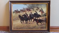 Flying Artillery 47x37 Original Painting by John Leone - 1 Flying Artillery 47x37 Original Painting by John Leone - 1