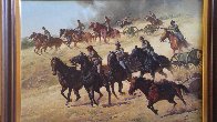 Flying Artillery 47x37 Original Painting by John Leone - 6 Flying Artillery 47x37 Original Painting by John Leone - 6