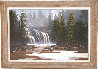Gooseberry Falls with Wolves 2003 42x44 - Huge - Minnesota Original Painting by Leo Stans - 1