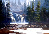 Gooseberry Falls with Wolves 2003 42x44 - Huge - Minnesota Original Painting by Leo Stans - 0