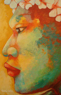 Le Guerrier 2007 45x27 Original Painting - Patricia Leroux Le Guerrier 2007 45x27 Original Painting - Patricia Leroux