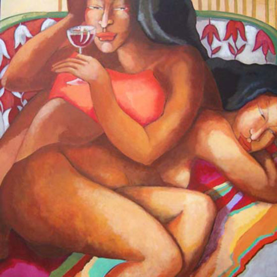 Complicita 2008 36x36 Original Painting by Patricia Leroux Complicita 2008 36x36 Original Painting by Patricia Leroux