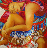La Reine 2009 39x39 Original Painting by Patricia Leroux - 1