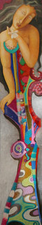 L'offrande 2009; 66x17 Original Painting - Patricia Leroux L'offrande 2009; 66x17 Original Painting - Patricia Leroux