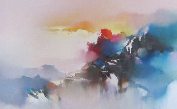 Voyage of the Dawn 1990 32x42 Original Painting - Hong Leung Voyage of the Dawn 1990 32x42 Original Painting - Hong Leung