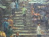 Ladder Street - Hong Kong 1969 (Early) 23x35 - Original Painting by Hong Leung - 1