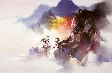Falls Above the Clouds 2016 20x30 Huge Original Painting - Hong Leung Falls Above the Clouds 2016 20x30 Huge Original Painting - Hong Leung