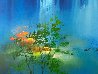 Blue Falls 2017 24x36 Original Painting by Hong Leung - 1