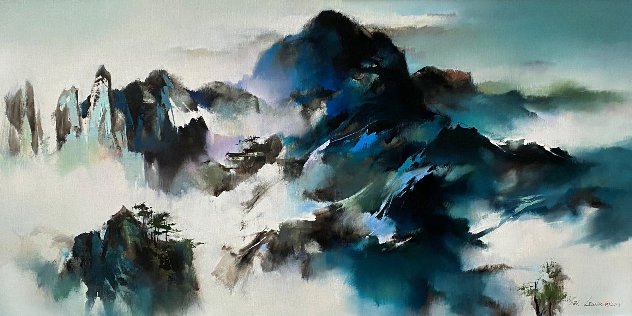 Mountain Summit 2013 33x56 Huge Original Painting by Hong Leung