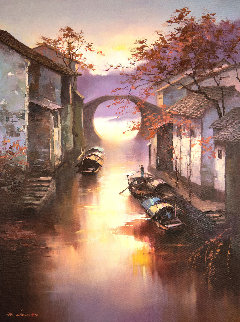 Watertowns Morning 2018 35x23 Original Painting - Hong Leung Watertowns Morning 2018 35x23 Original Painting - Hong Leung