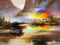 Beside the River 2013 35x47 Huge Original Painting by Hong Leung - 1 Beside the River 2013 35x47 Huge Original Painting by Hong Leung - 1