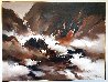 Abstract Seascape 1977 36x48  Huge Original Painting by Hong Leung - 1