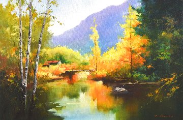 Serene Autumn 2016 24x35 Original Painting - Hong Leung Serene Autumn 2016 24x35 Original Painting - Hong Leung