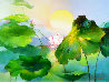 Moonlight Lily 2014 35x47 Original Painting by Hong Leung - 0