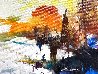 Red Sun Harbour 2017 30x39 Original Painting by Hong Leung - 1