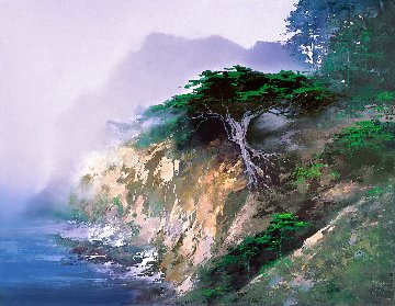 Big Sur Cypress Embellished Limited Edition Print - Hong Leung Big Sur Cypress Embellished Limited Edition Print - Hong Leung