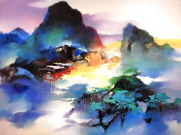 Dream Mountain 2013 30x40 - Huge Original Painting - Hong Leung