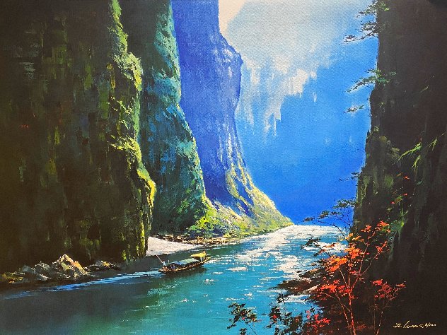Yangtze River Passage Embellished - Huge - China Limited Edition Print by Hong Leung