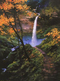 Secret Falls 2009 Embellished Limited Edition Print - Hong Leung Secret Falls 2009 Embellished Limited Edition Print - Hong Leung