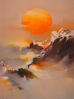 Sun 1979 46x36 Original Painting - Hong Leung Sun 1979 46x36 Original Painting - Hong Leung