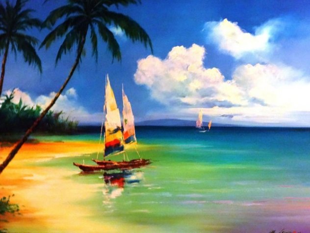 Untitled (Tropical) 2008 40x50 Original Painting by Hong Leung