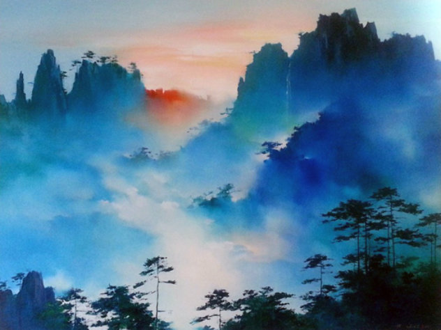 Mountain Senata 2001 44x57 Original Painting by Hong Leung