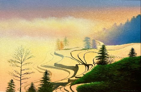 Golden Rice Terraces 2015 20x30 - China Original Painting - Richard Leung