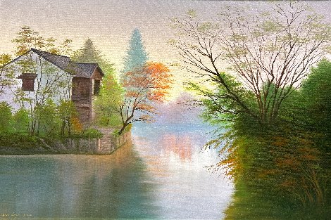 Peaceful Life 2014 24x35 Original Painting - Richard Leung