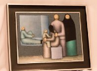Grouping 1982 12x16 Original Painting by Jesus Leuus - 1 Grouping 1982 12x16 Original Painting by Jesus Leuus - 1