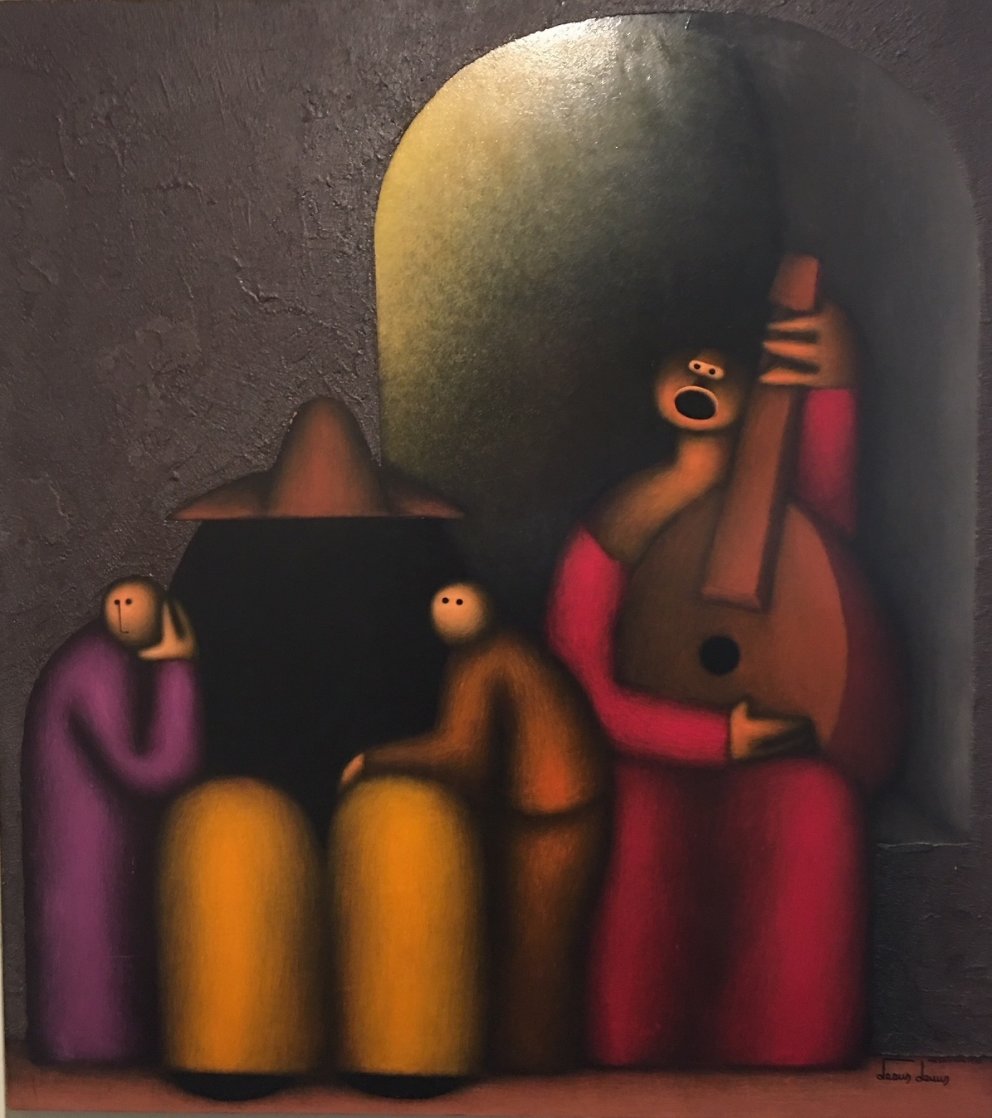 Family Mexico Nov 1970 35x39 Original Painting by Jesus Leuus Family Mexico Nov 1970 35x39 Original Painting by Jesus Leuus
