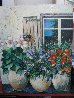 Flowers by the Window 2000 19x15 Original Painting by Dorit Levi - 1