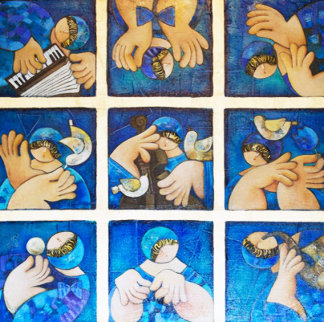 Innocence 2009 24x24 Original Painting - Dorit Levi Innocence 2009 24x24 Original Painting - Dorit Levi