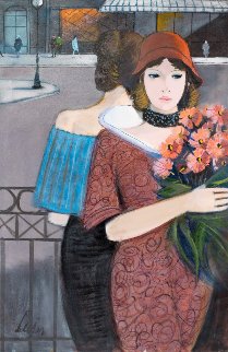 Promenade 24x36 Original Painting - Charles Levier Promenade 24x36 Original Painting - Charles Levier