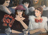 Le Cafe 1985 40x30 Huge - France Original Painting by Charles Levier - 0