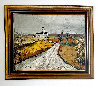 French Country Landscape 31x35 - France Original Painting by Charles Levier - 1