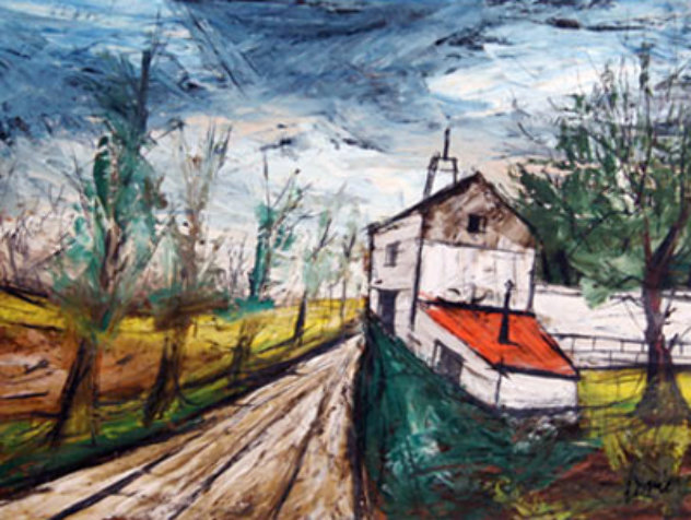 Farmhouse 34x41 Original Painting by Charles Levier