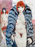 Untitled - Nudes in Fur II Watercolor 28x22 Watercolor by Charles Levier - 0