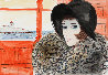 Untitled (Portrait of a Girl in Black Hat) Watercolor 20x28 Watercolor by Charles Levier - 0 Untitled (Portrait of a Girl in Black Hat) Watercolor 20x28 Watercolor by Charles Levier - 0